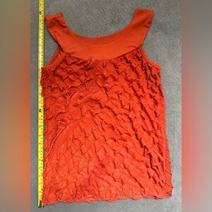 NWT- Harve’ Benard Layered Sleveless Blouse- Rust Orange size S
